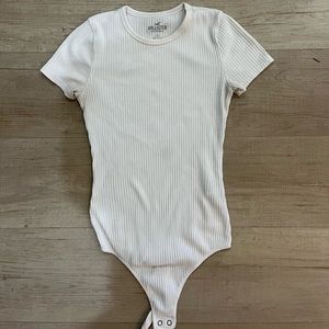 White Ribbed Bodysuit !